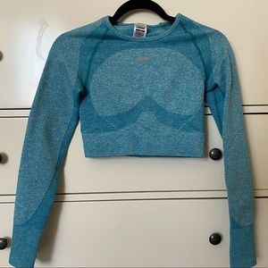 GYMSHARK VITAL SEAMLESS LONG SLEEVE CROP TOP